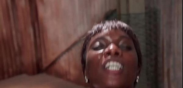 Black trainee rough fucked by gimp